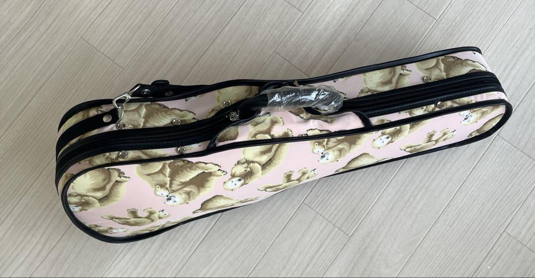 新品　現品かぎり　日本製　バイオリン 1/4ケース　くま　ピンク