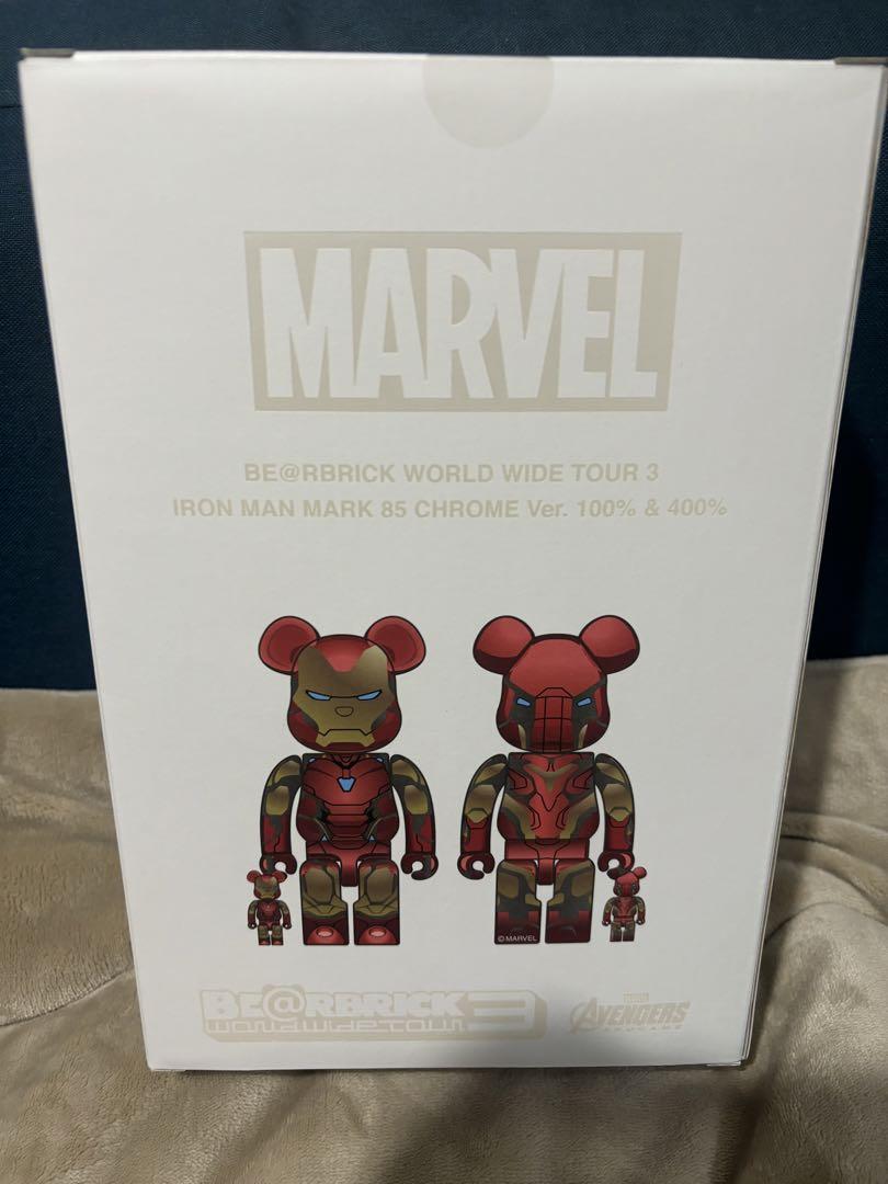 未開封】BE@RBRICK IRON MAN MARK85 CHROME 100％ & 400％ ベア
