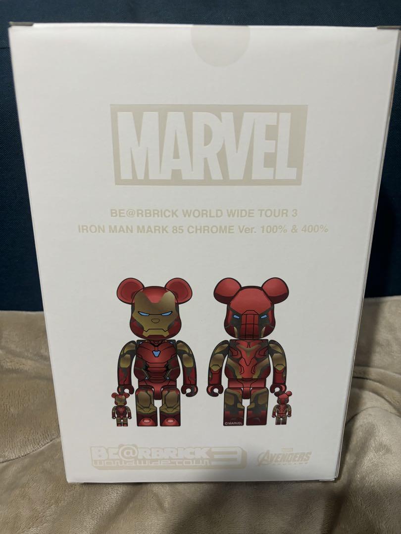 BE@RBRICK IRON MAN MARK85 CHROME 100 400ベアブリック