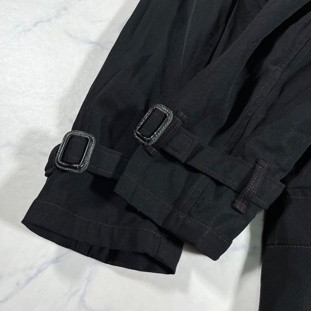【良品】Y's ワイズ　ヨウジヤマモト　ウール抜染　レース切り替えショートコート