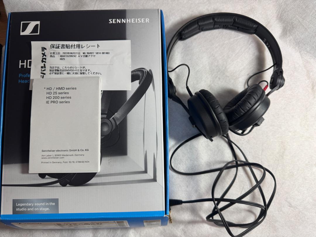 SENNHEISER HD25 動作品 美品 SENNHEISER HD25(定番・コンパクトヘッドフォン)(密閉型
