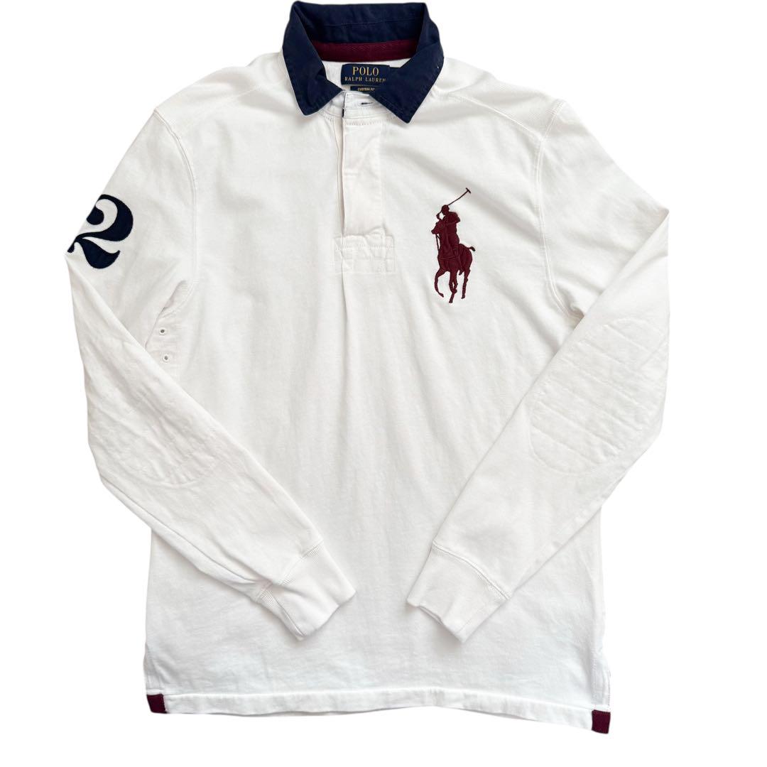 Ralph Lauren 【美品】1点限定！ラガーシャツ長袖ビッグポニーメンズS 限定1点！【美品】Ralph Lauren ラガーシャツ長袖ビッグポニー