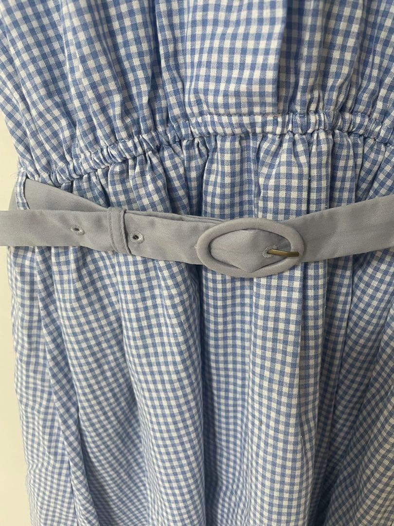 希少 シナモロール Fi.n.t コラボ半袖ギンガムチェックワンピース 美品