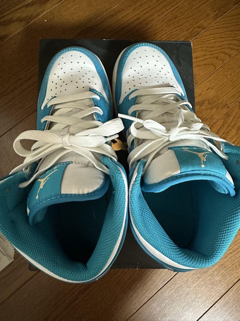 AIR JORDAN1 MID エアジョーダン1 MID ホワイト/アクアトーン