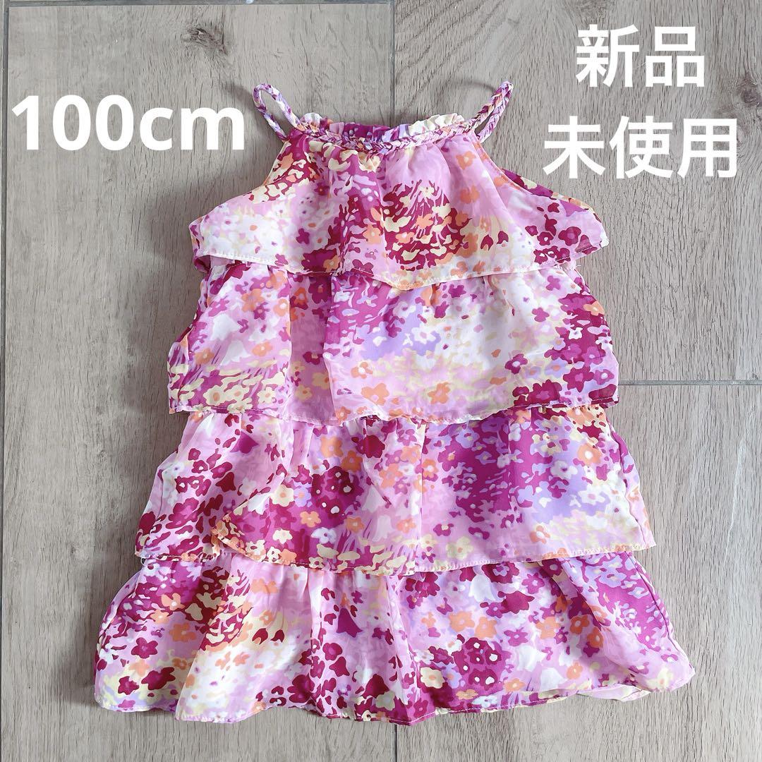 新品未使用 babyGAP 花柄ノースリーブワンピース 100cm 女の子服