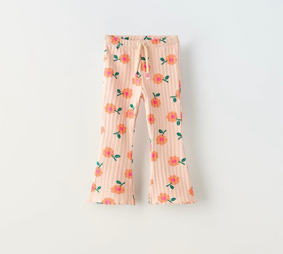 ZARA kidsオープンニットフラワーフレアレギンス ザラキッズ 100