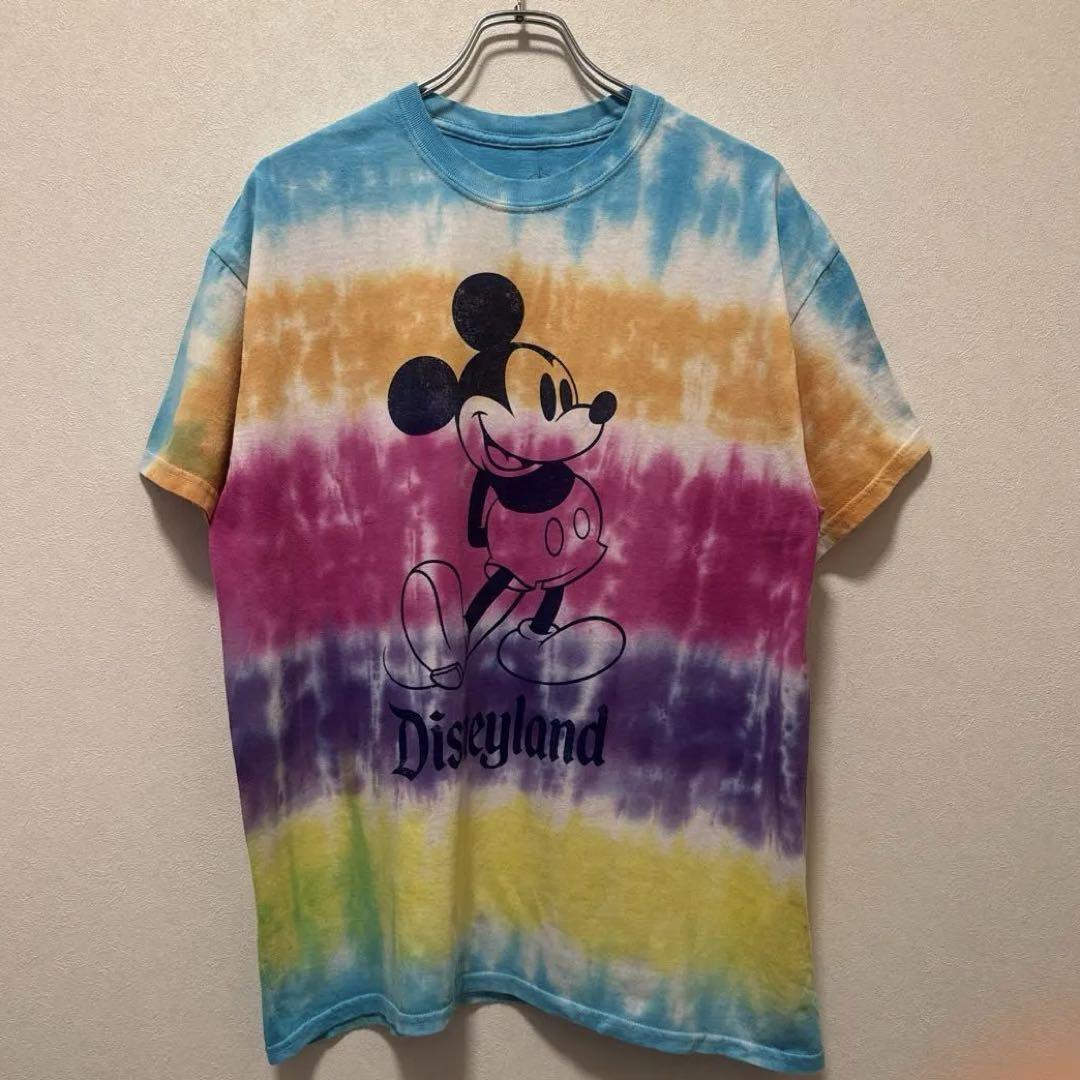 【Disney公式】ミッキーマウス レインボータイダイTシャツ アナハイム限定