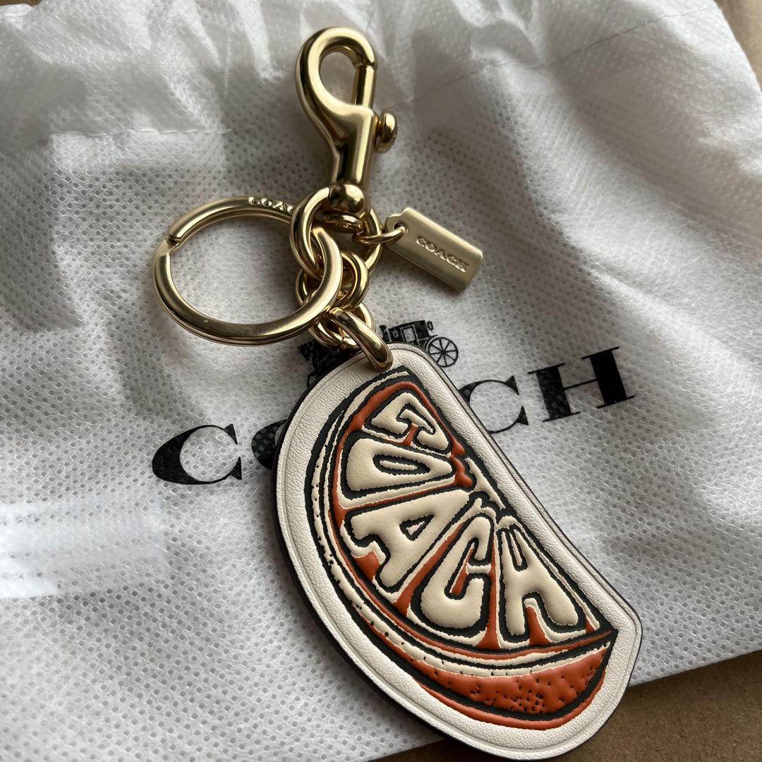 COACH オレンジフルーツデザイン キーホルダー COACH オレンジフルーツデザイン キーホルダー
