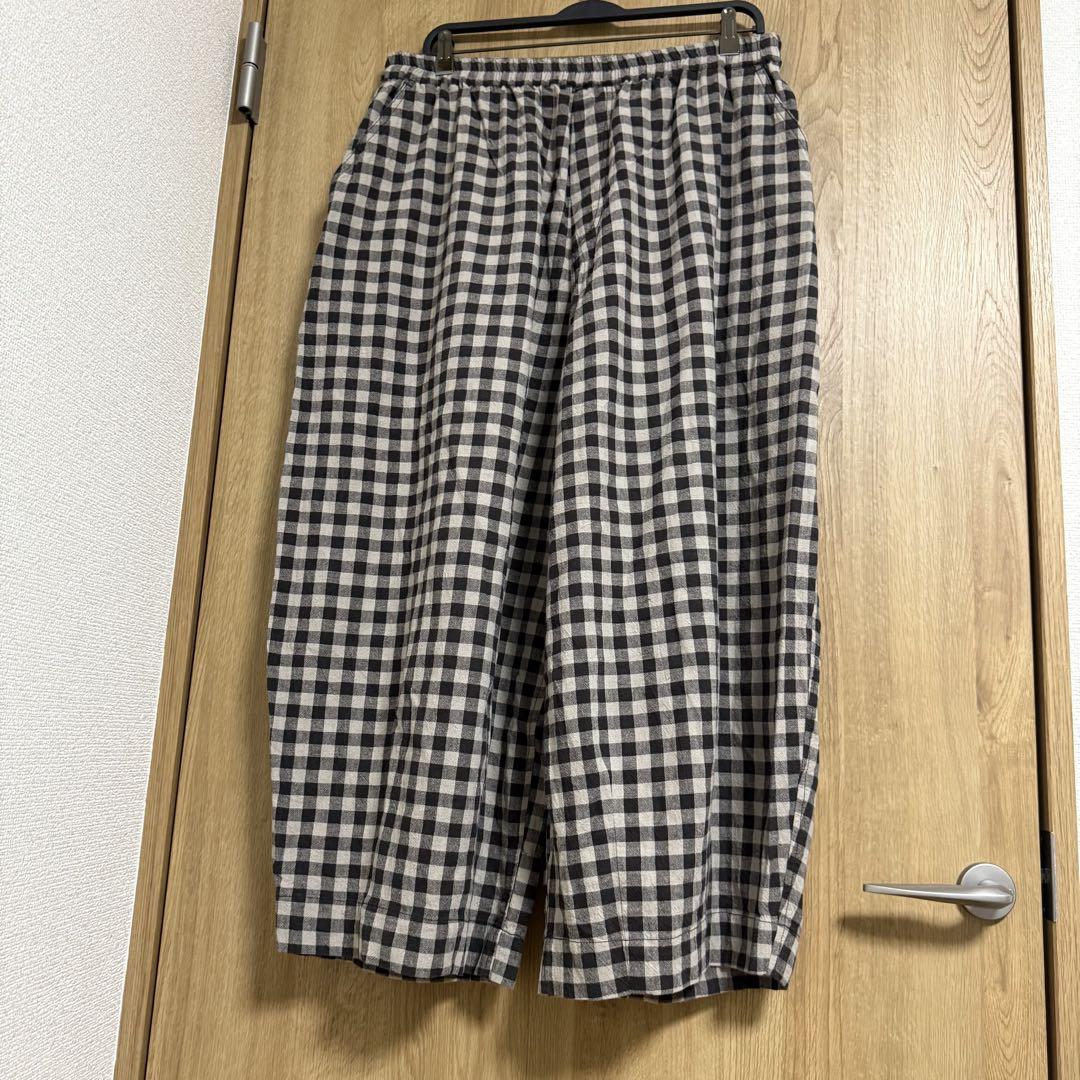 大きいサイズ ソウルベリー 4L 夏にほどよいギンガムのパンツΩ