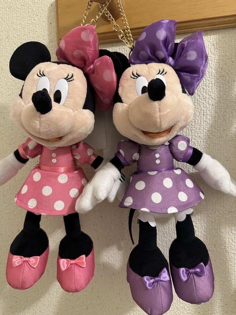 ミニーマウス ぬいぐるみストラップ 2点セット