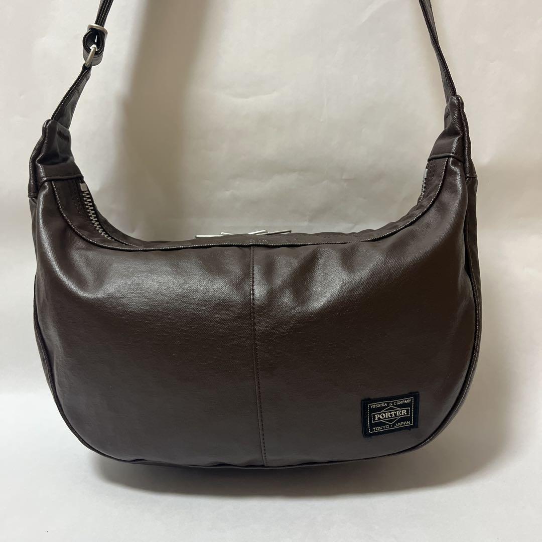PORTER ポーター フリースタイル ショルダーバッグ ダークブラウン