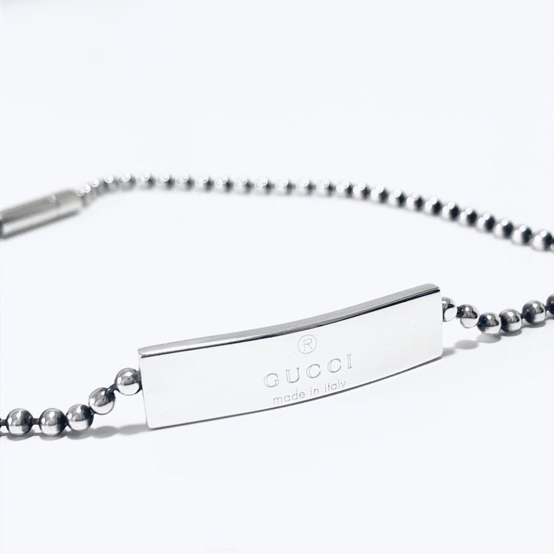 GUCCI プレート チョーカー ブレスレット シルバー M255043