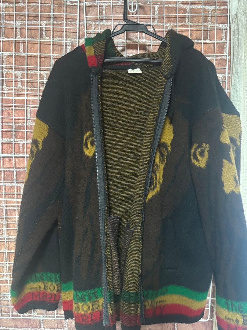 90's ヴィンテージ ボブマーリー ヴィンテージフリースニットパーカー