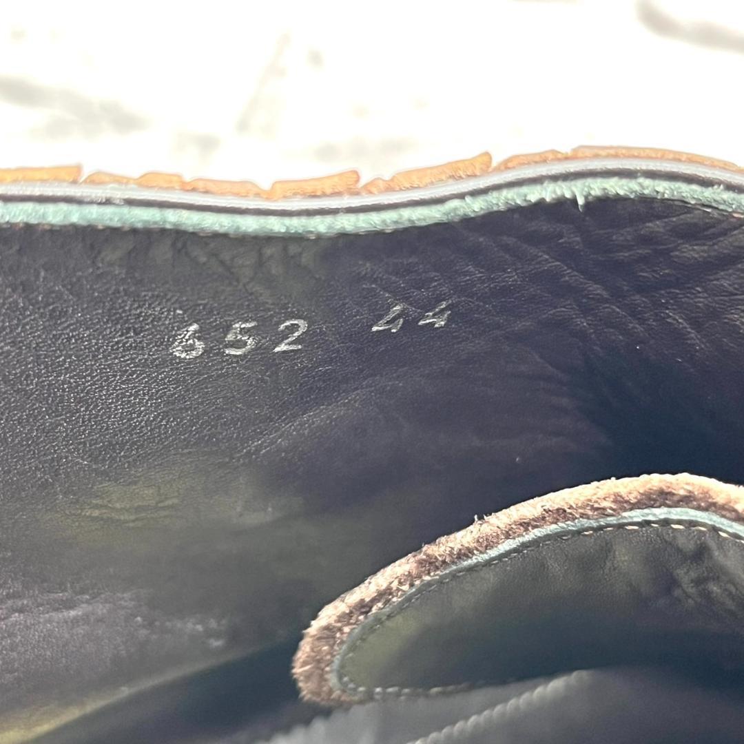 美品 100周年 Harriss ブーツ ダブルモンク 本革 クロコ 28cm