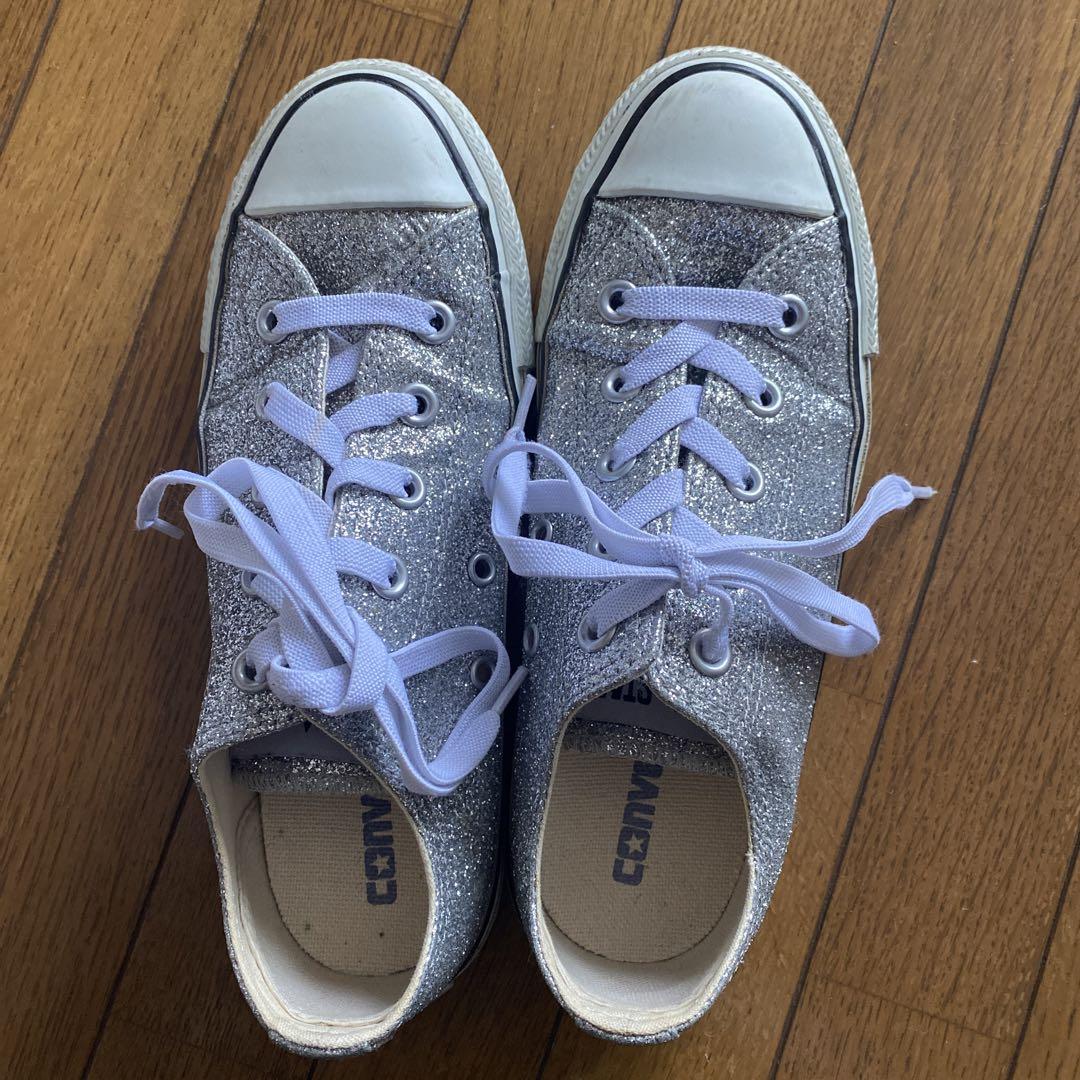 CONVERSE - 【新品】グリッター コンバース シルバーの通販 by