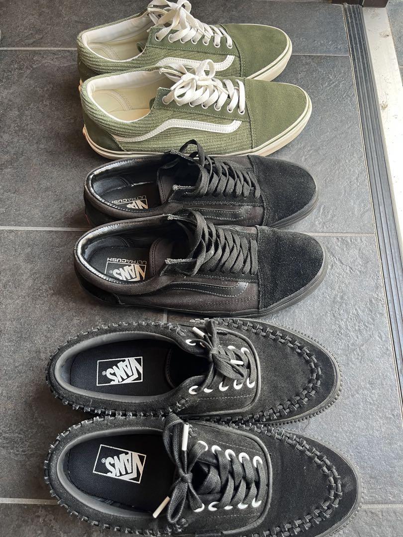 Vans スニーカー 3足セット オリーブ・ブラック