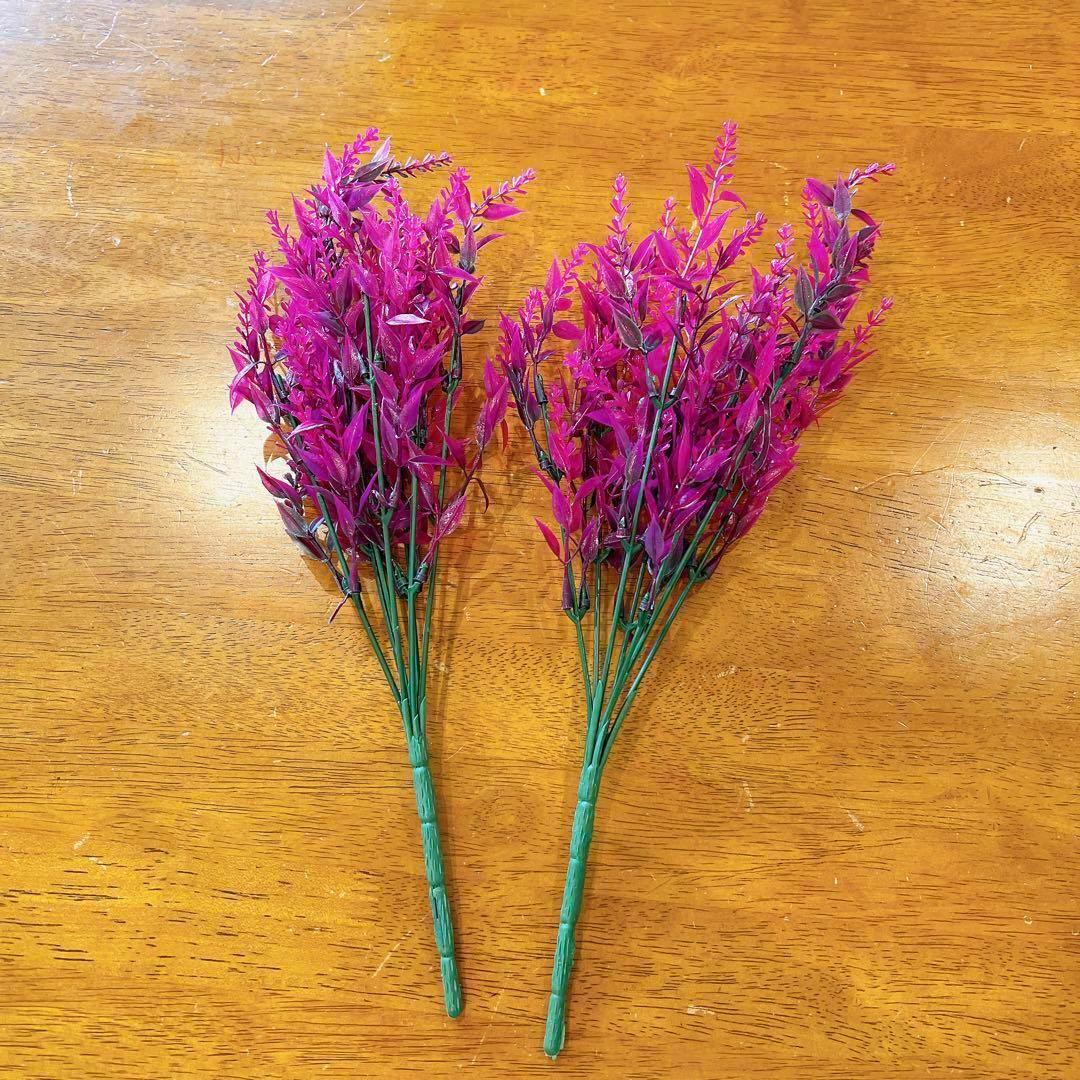 ✨ 人工ラベン ダー フラワーフェイク プラスチックフラワー フクシア 8本
