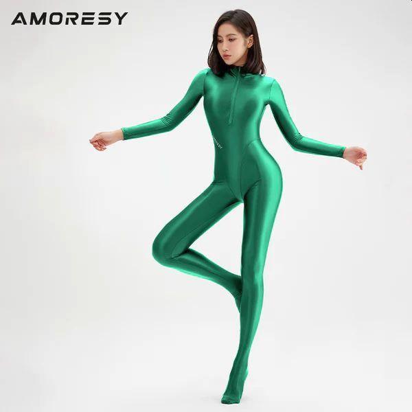 AMORESY ボディスーツ 水着 コスプレ 全身タイツ ユニタード (XL