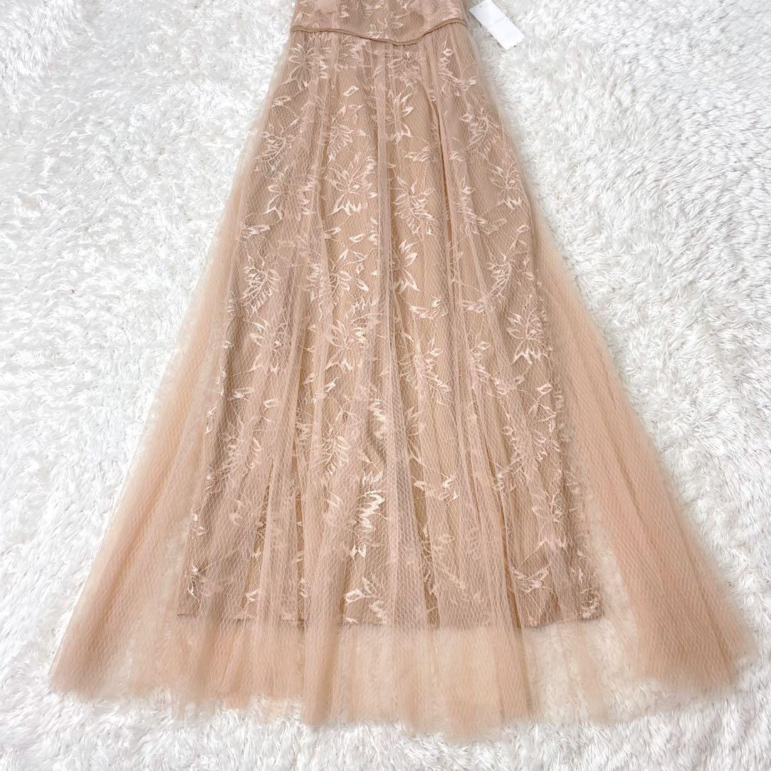 新品✨アンドクチュール　チュール　レース　花柄　ロングワンピース　パーティー