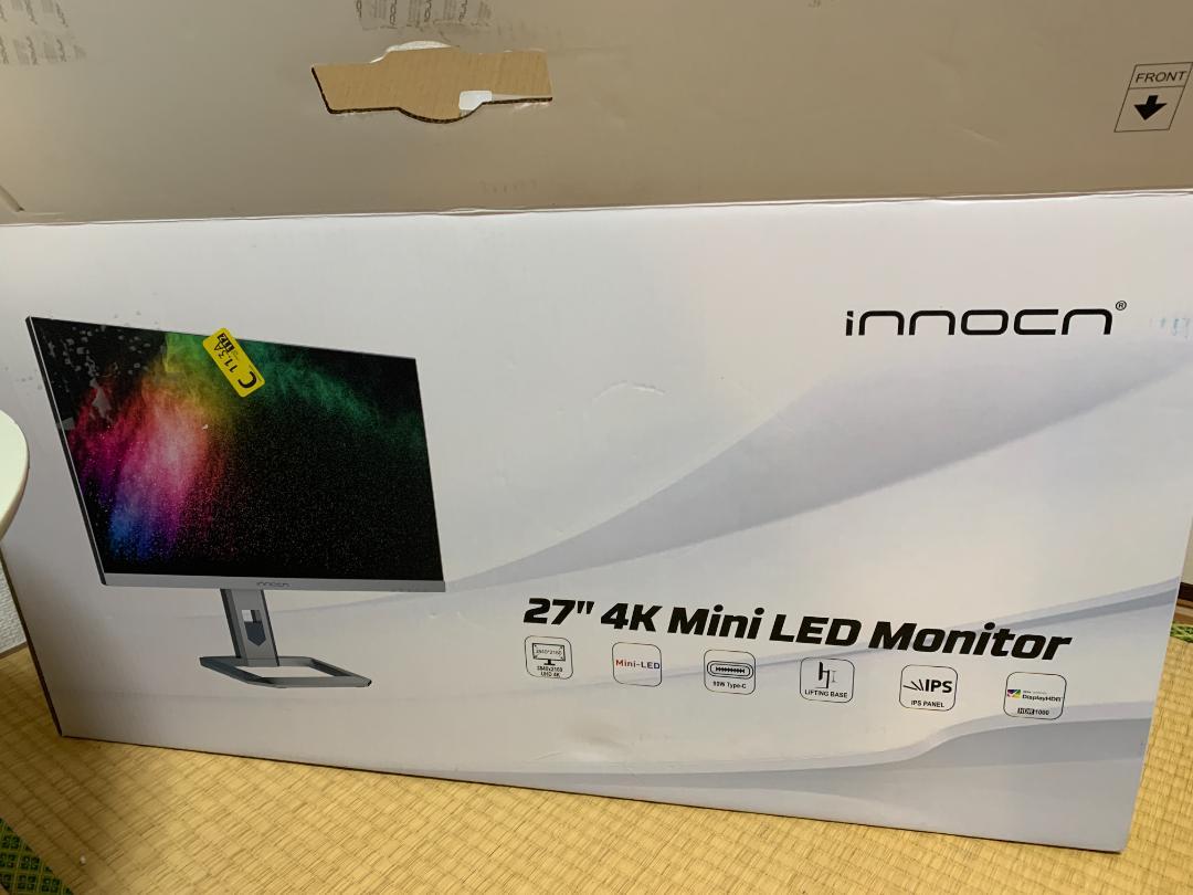 ゲーミングモニタ INNOCN 27M2V 4K 144Hz HDR1000