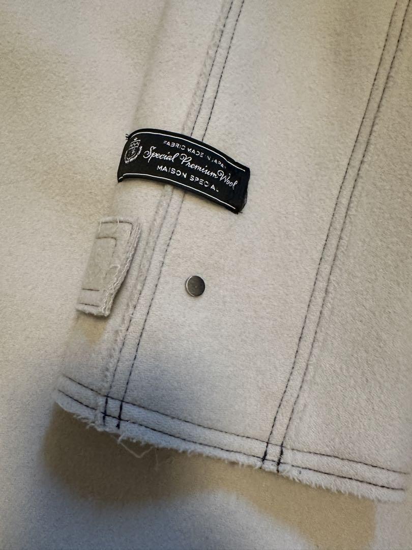 【MAISON SPECIAL】 ウールカットオフステッチダブルオーバーコート