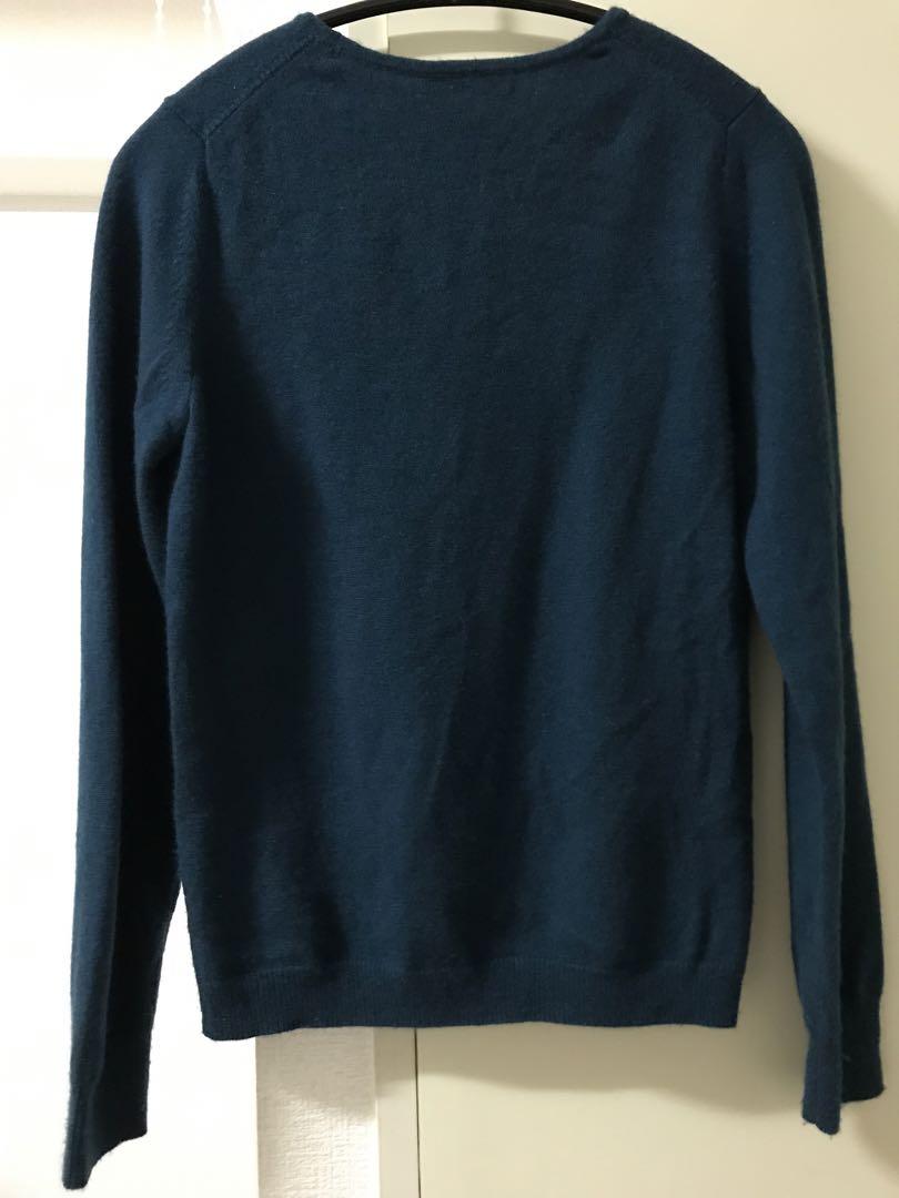 美品】OLD ENGLAND カシミヤ100%ニットグリーン緑