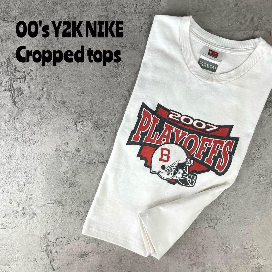 一点物 00\'s Y2K NIKE ナイキ クロップド丈 リメイクTシャツ