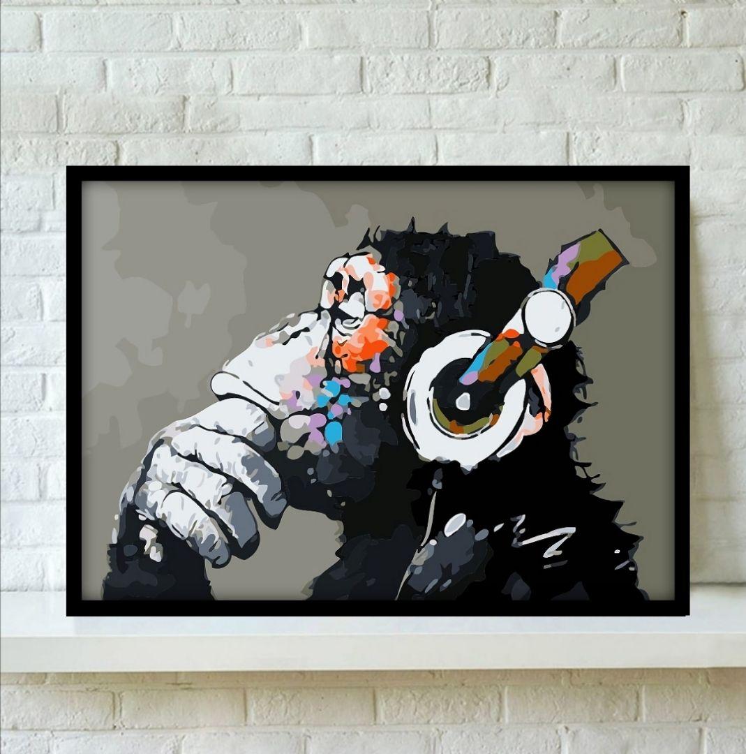 バンクシー ゴリラアート Amazon.co.jp: 7 CANVAS Banksy バンクシー ゴリラ ポスター