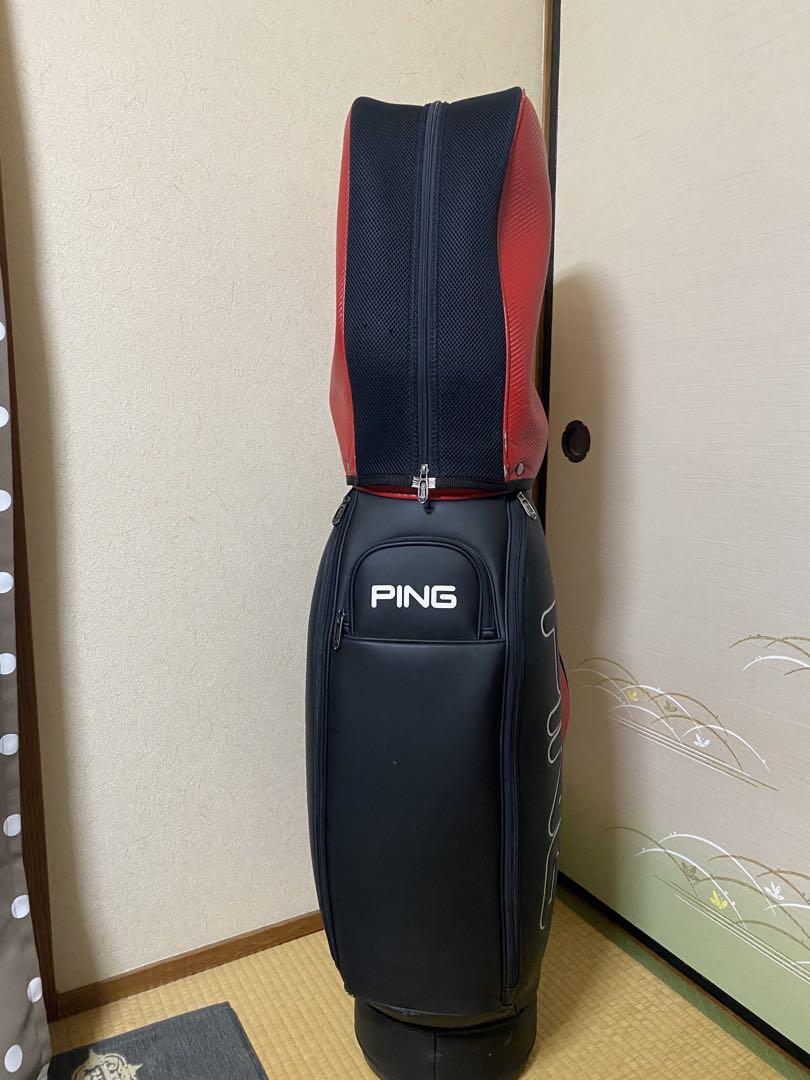 PING KARSTEN キャディバッグ 赤黒