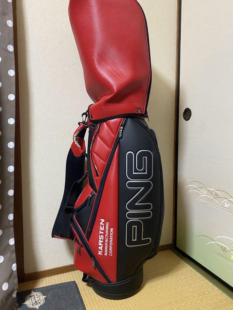 PING KARSTEN キャディバッグ 赤黒