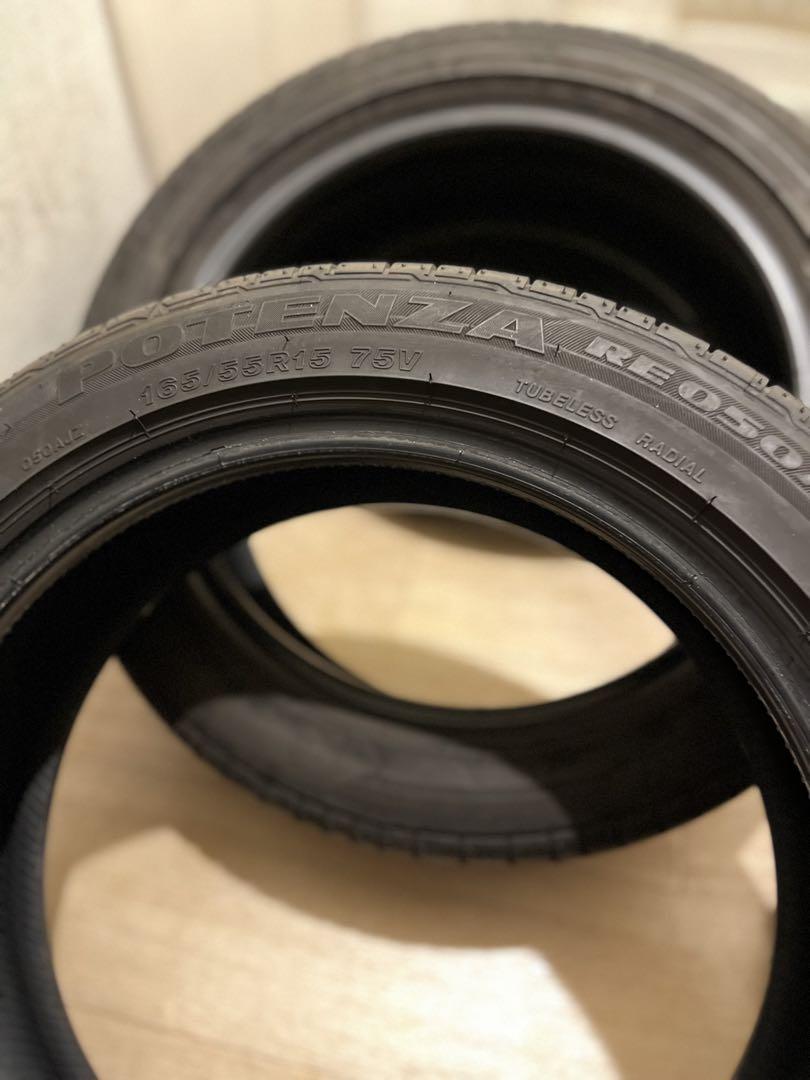 送料込！バリ山！ブリヂストン　ポテンザ165\55-15 3本