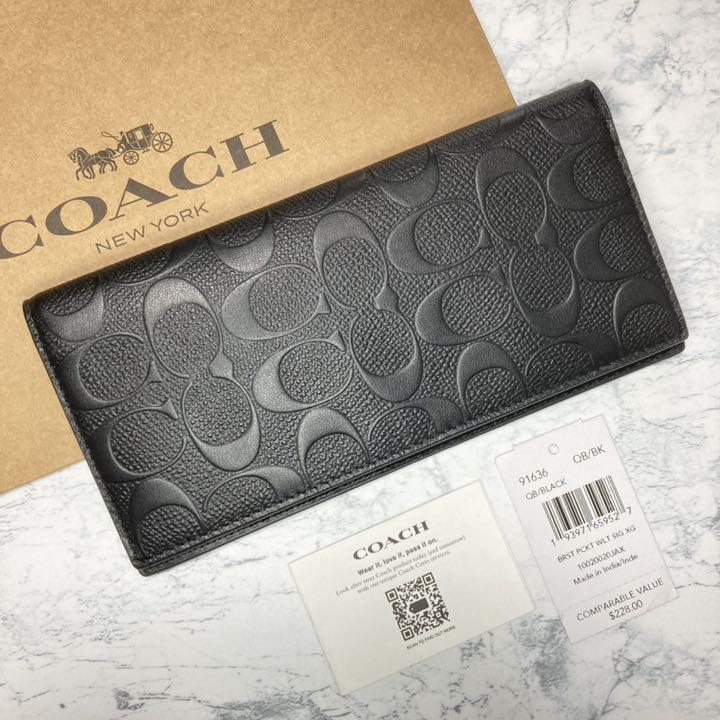 グレイ系21年新作入荷コーチ 長財布 メンズ Coach Blk ブラック 長財布 メンズグレイ系 11 745 Hafryat Com