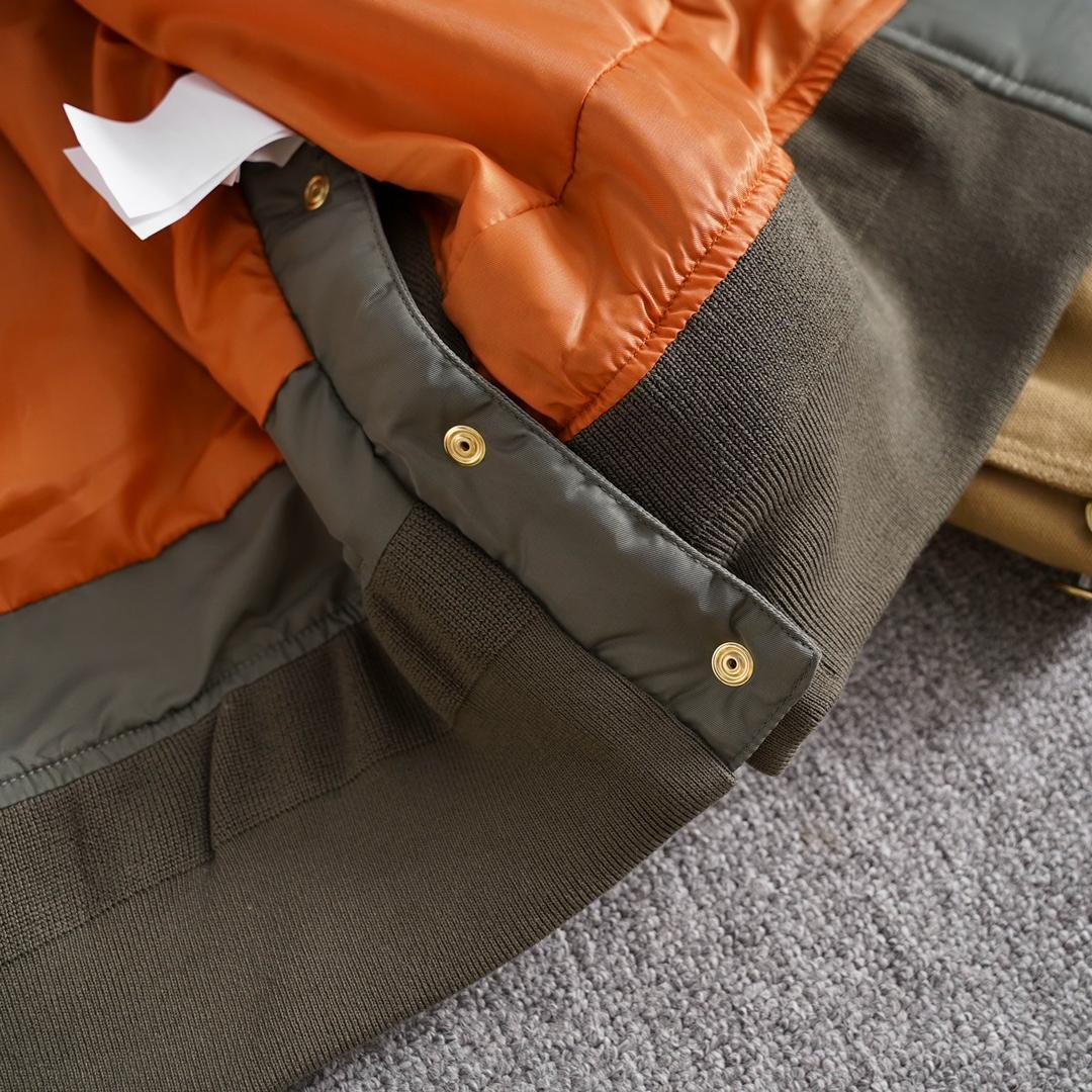 Sacaiミリタリージャケット ベージュ/ネイビーL