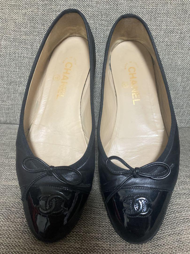 シャネルバレエシューズ39.5Cバレリーナ25〜25.5cm 391/2C