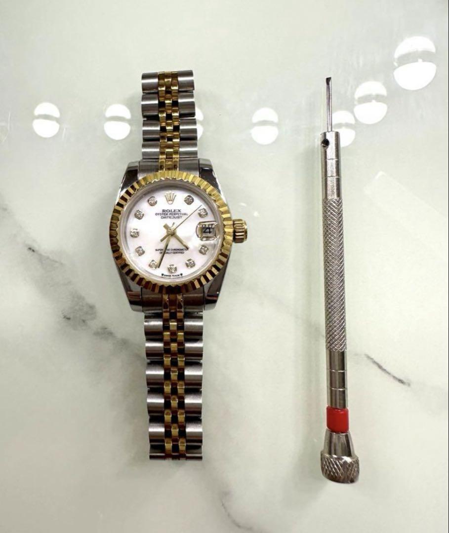 ROLEX デイトジャスト レディース時計 ホワイトダイヤル