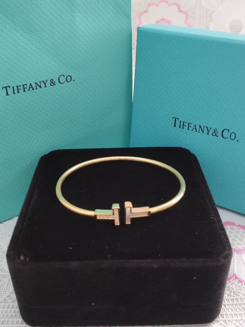 超人気✨ティファニー　Tワイヤー ブレスレット　ゴールド　極美品
