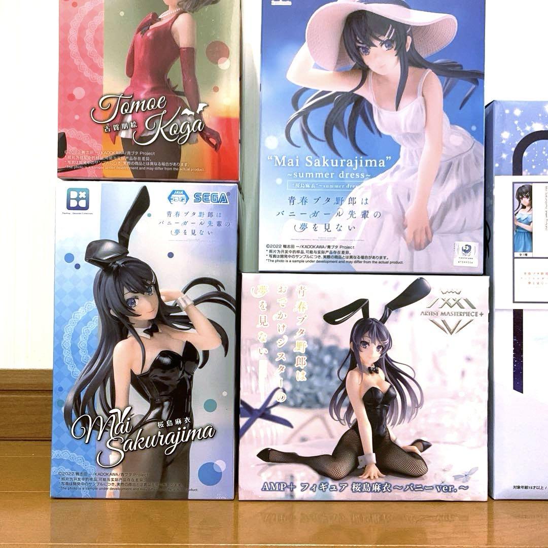 青春ブタ野郎はバニーガール先輩の夢を見ない他　桜島麻衣　古賀朋絵　フィギュア５体