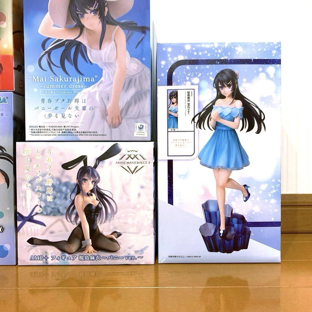 青春ブタ野郎はバニーガール先輩の夢を見ない他　桜島麻衣　古賀朋絵　フィギュア５体