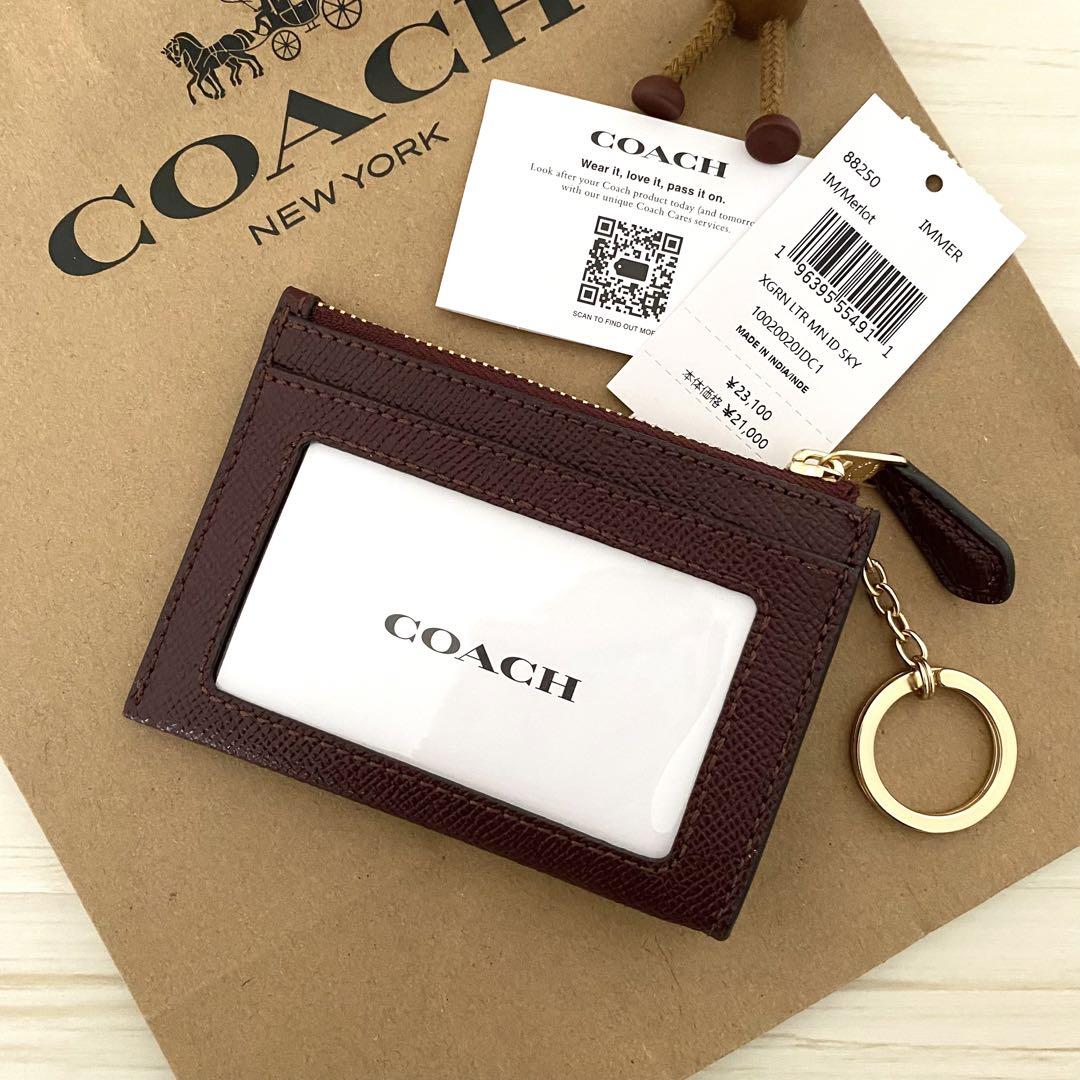 ★ 新品 COACH コインケース ボルドー レッド 小銭入れ財布
