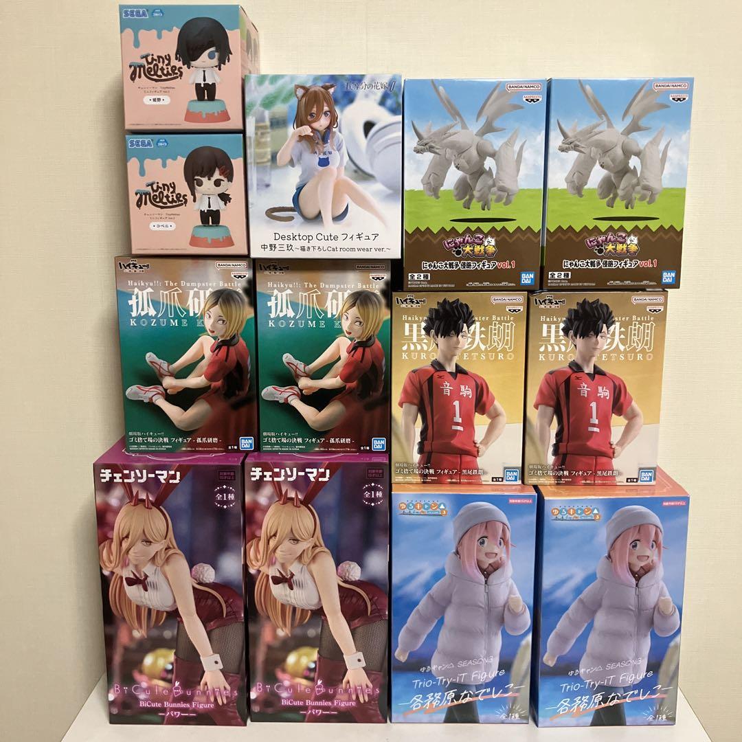 ゆるキャン　チェンソーマン　ハイキュー　五等分の花嫁　にゃんこ大戦争　フィギュア