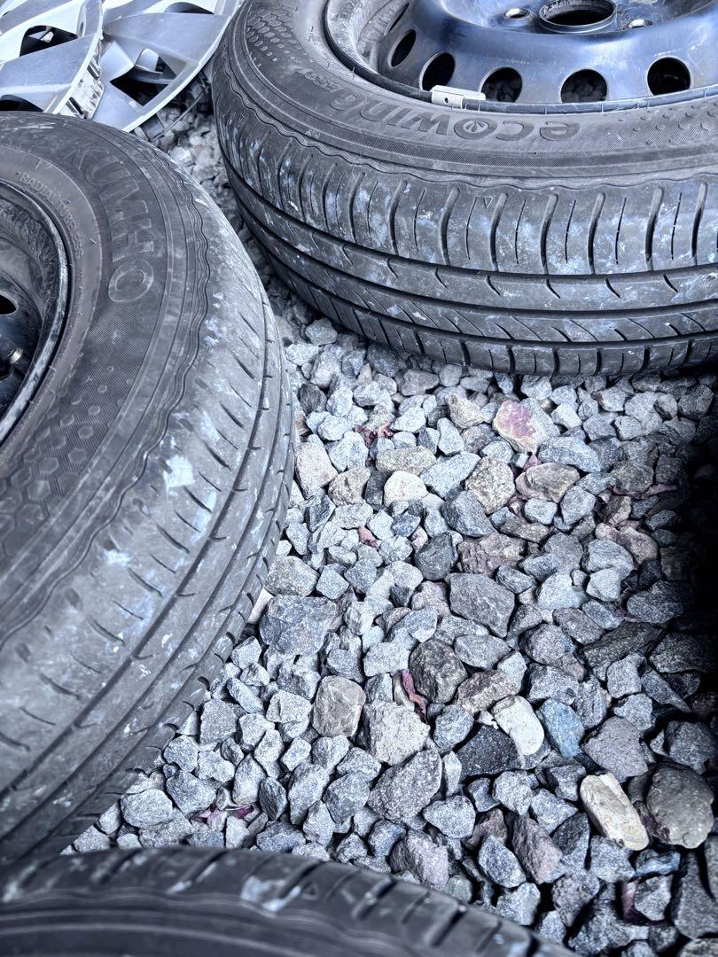 165/70R14 KUMHO エコウィング es31夏タイヤ鉄ホイール4本