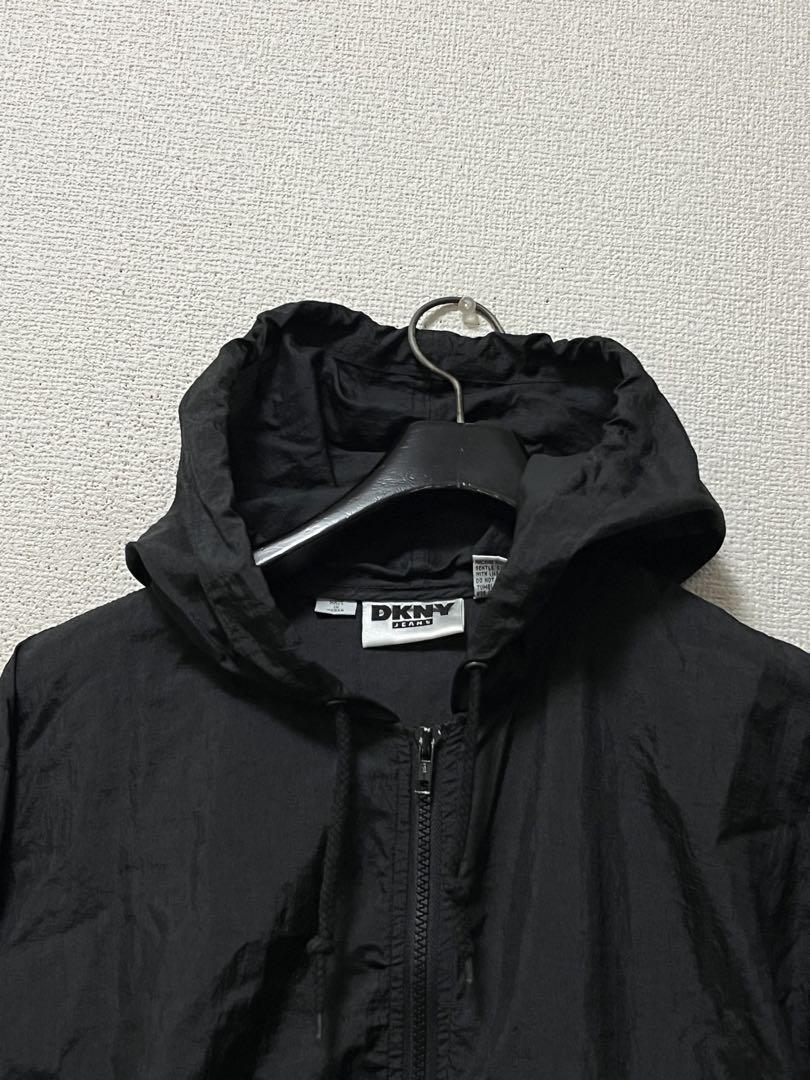 通販 90s ダナキャランジーンズ ナイロンパーカー /M ブラック y2k DKNY ジャケット・アウター