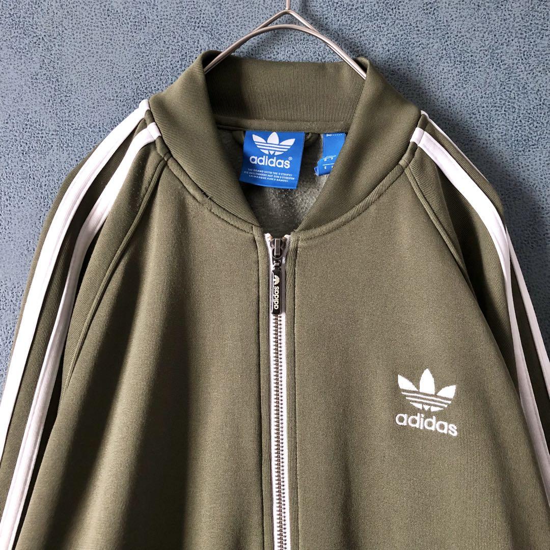 【★adidas×カーキ】抜群の可愛さ L トラックジャケット ジャージ SST