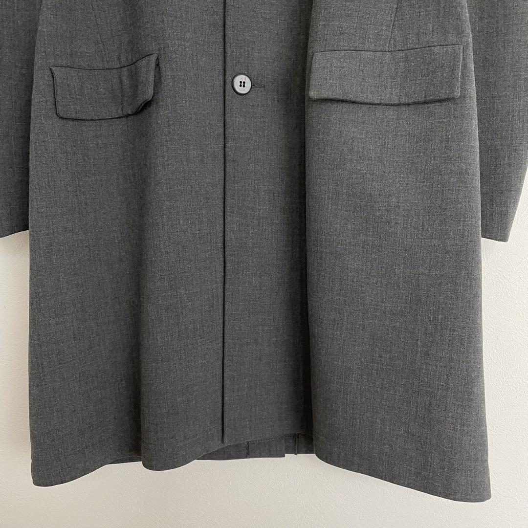 【美品】エンポリオアルマーニ ポンチョ コート グレー M バーズアイ ウール EMPORIO ARMANI - EMPORIO ARMANI コート（その他） XXL グレー