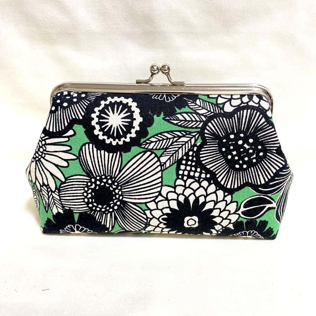 ブランドのギフト がま口財布 花柄 ハンドメイド メイクポーチ がま口ポーチ 財布・ケース・小物入れ