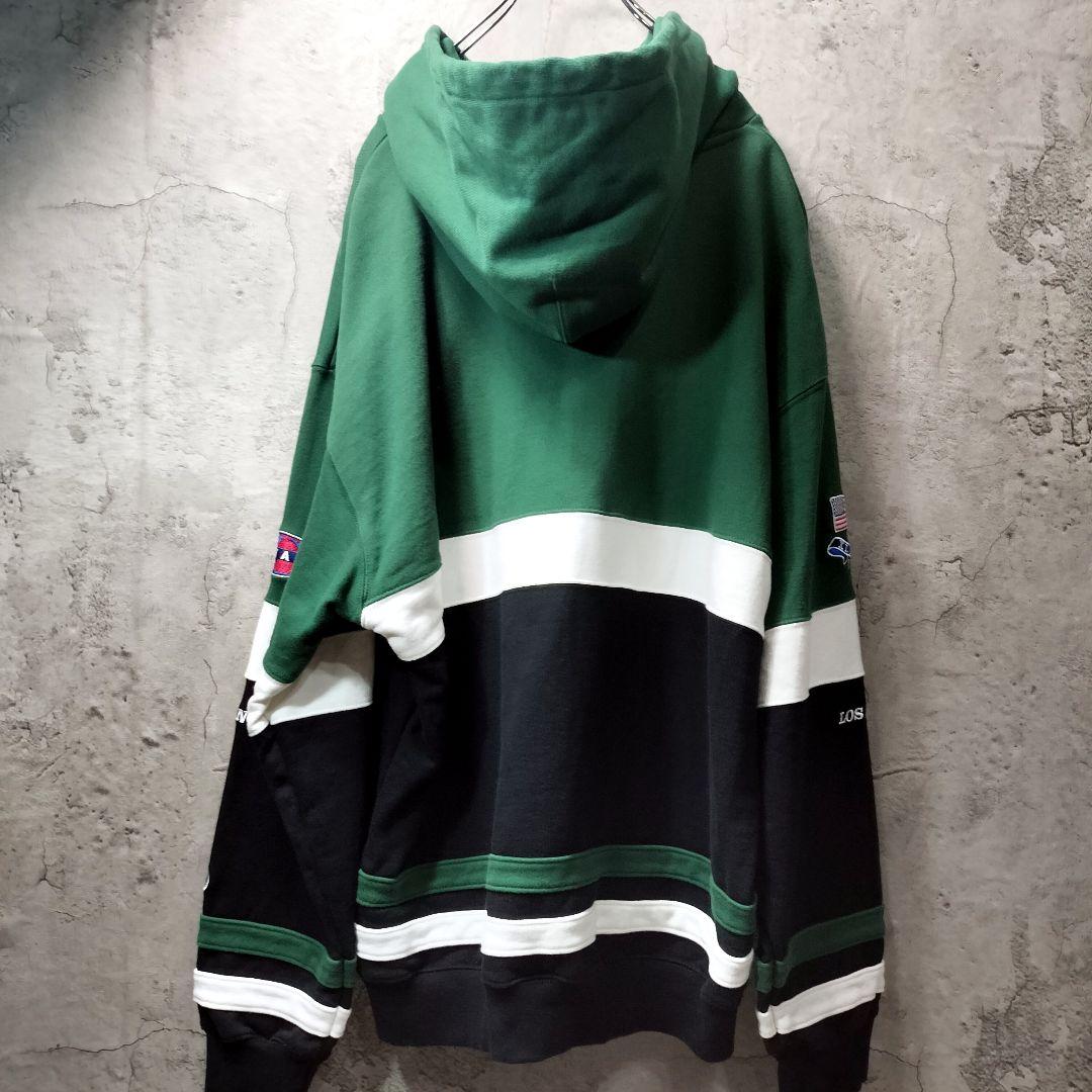 XLARGE エクストララージ TEAM PANELED パーカー  グリーン