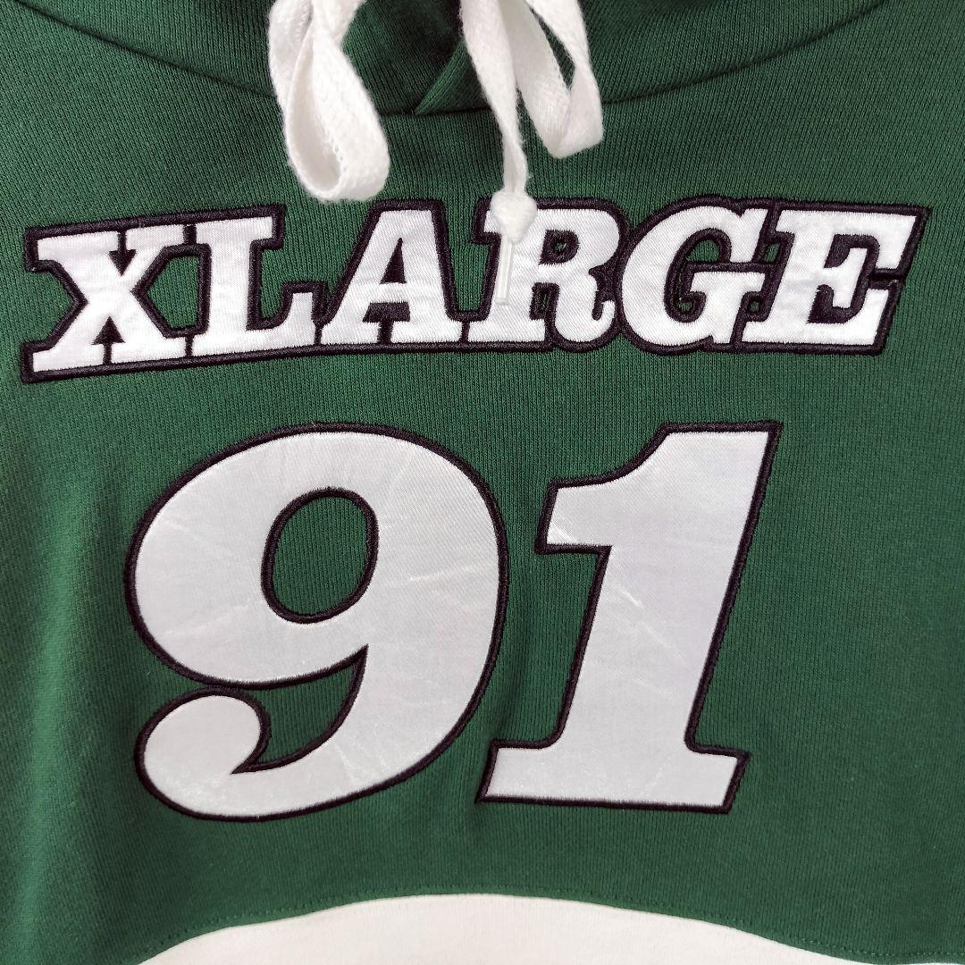 XLARGE エクストララージ TEAM PANELED パーカー  グリーン