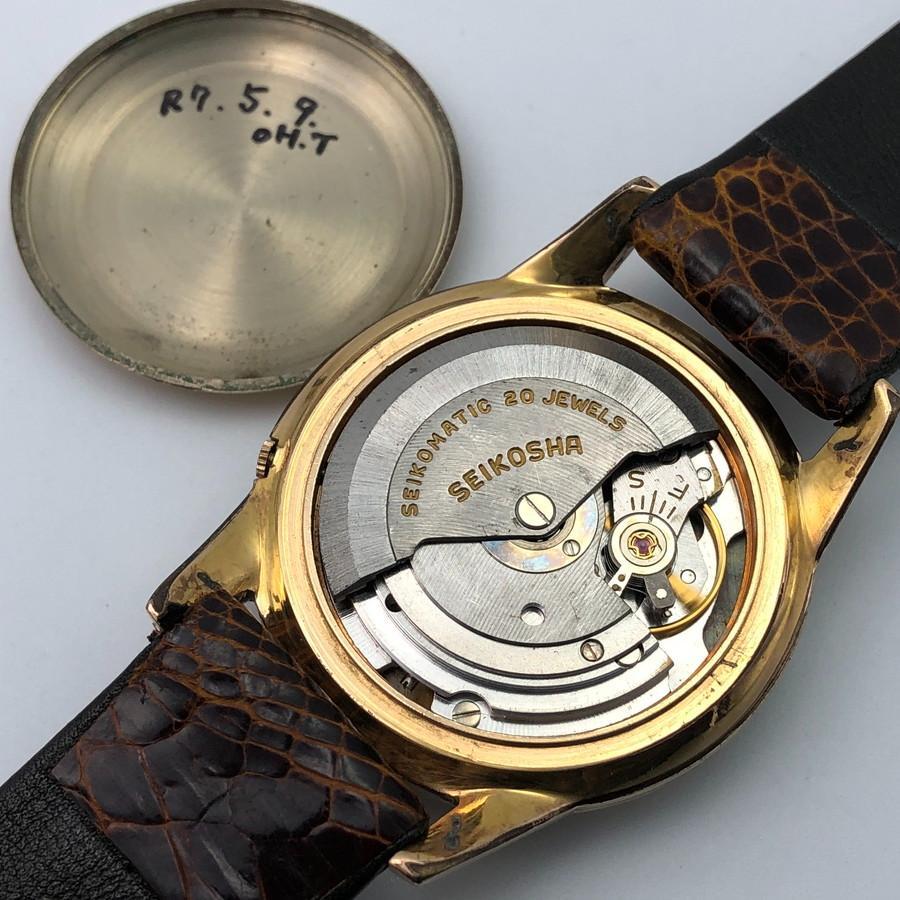 素敵でユニークな 超希少文字盤・美品・OH済】SEIKO 自動 1963年 セイコーマチック 時計