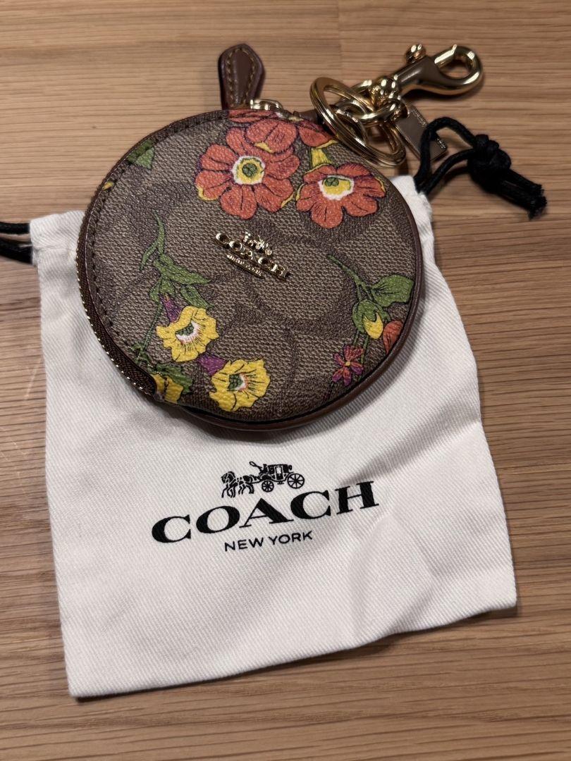COACH 花柄コインケース　コーチ