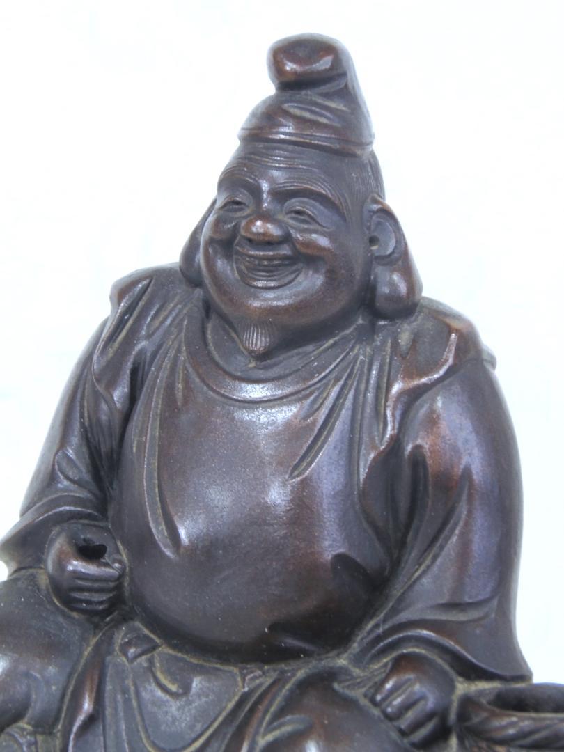 正式的 古備前 高さ208mm 置物 縁起物 夷 胡 戎 蛭子 備前焼 恵比寿 七福神 その他